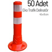 Resim İleri Trafik Eko Trafik Delinatörü 45 x 8 cm, Esnek Duba 50 Adet 