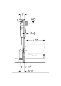 Resim Geberit Gömme Rezervuar Alpha - 12 Cm - Duofix - 112 Cm - 458.233.00.2 Mavi 