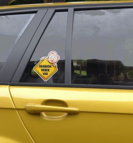 Resim Stb design Arabada Bebek Var Sticker Etiket 1 ( araç camı içerisinden yapıştırılır ) ( 10cm ) 