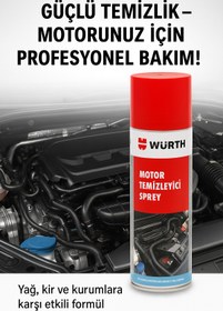 Resim Würth WÜRTH MOTOR TEMİZLEME SPREYİ SUSUZ PARLATMA SPREY 500ML GERMANY 