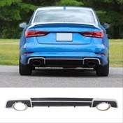 Resim Audi A3 Sedan 2016-2019 İçin Uyumlu Rs3 Difüzör (Sline Tampon İçin) 