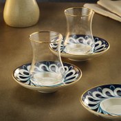 Resim Sandro Moreno 1898 İznik 12 Parça 6 Kişilik Çay Seti 150 ml 