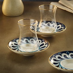 Resim Sandro Moreno 1898 İznik 12 Parça 6 Kişilik Çay Seti 150 ml 