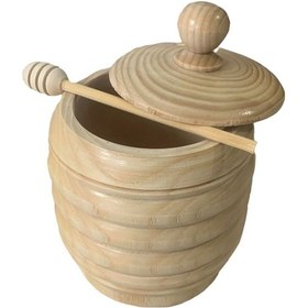 Resim Ahşap Bal Kavanozu Ahşap 