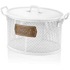 Resim Patates Soğan Saklama Kabı 2 Hazneli - Beyaz 