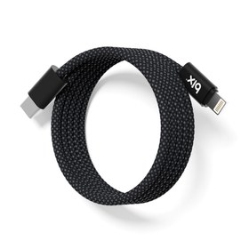 Resim Bix T4CL 27W Type-C to Lightning Örgülü Manyetik Tasarım Hızlı Şarj ve Data Kablosu 1 Metre Siyah 