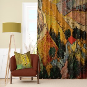 Resim Ev ve Çiftçili Manzara Perde 