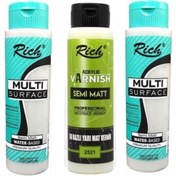 Resim Rich Boya Rich Multi Surface Büyük 500cc Ihlamur + 500 Cc Yarımat Vernik 