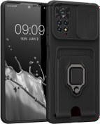 Resim m.tk moveteck Xiaomi Redmi Note 12 Pro 4g Uyumlu Kılıf Kamera Korumalı Kızaklı Lens Yüzüklü Kartvizit Ipli Silikon 