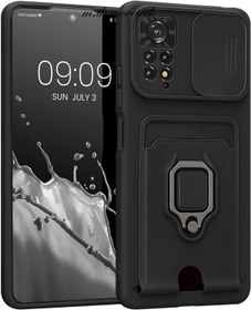 Resim m.tk moveteck Xiaomi Redmi Note 12 Pro 4g Uyumlu Kılıf Kamera Korumalı Kızaklı Lens Yüzüklü Kartvizit Ipli Silikon 