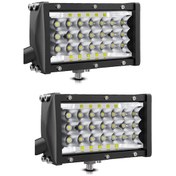 Resim Padalink 5 İnç 102w Led Çalışma Lambası 9-30v Dc Ip67 Su Geçirmez 2 Adet Set 6000k, Aluminyum Gövde 