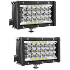 Resim Padalink 5 İnç 102w Led Çalışma Lambası 9-30v Dc Ip67 Su Geçirmez 2 Adet Set 6000k, Aluminyum Gövde 