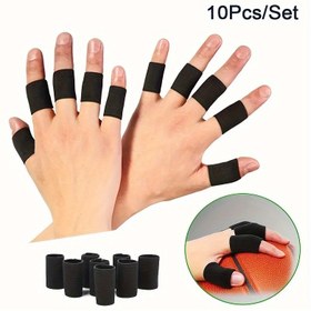 Resim 10 Adet Parmak Koruyucu: Yumuşak ve nefes alabilir naylon spor parmak koruyucular, spor yaralanmalarını önler; eklem koruması; tırmanış için korumalı; ergonomik tasarım; hafif parmak koruyucular 