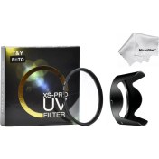 Resim Nikon 18-105mm Ve 18-140mm Lensler İçin 67mm XS-Pro Slim Uv Filtre + Hb-32 Parasoley 