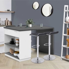 Resim Milena Mutfak Adası - Alt Modül 150 Cm Beyaz - Antrasit Beyaz 