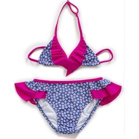 Resim Endeep Kız Çocuk Desenli Üçgen Bikini Takımı Çok Renkli 