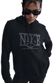 Resim W NSW CLUB FLC STD GX Siyah Kadın Sweatshirt 