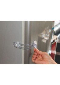 Resim Bebek Çekmece Dolap Güvenlik Kilidi Çok Amaçlı 2 Adet 11 Cm Şeffaf 