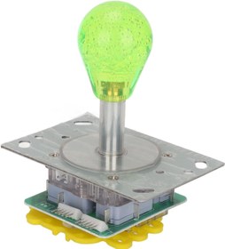 Resim Leapiture Joystick Denetleyicisi Renkli LED Aydınlatmalı Joystick Kiti Oyun Konsolları Için 5 Pinli Oval Kristal Tam Otomatik Arcade Joystick 