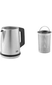 Resim Beko BKK 2220 Çelik Demlikli Elektrikli Çay Makinesi Modern Tasarım Metal Malzeme 