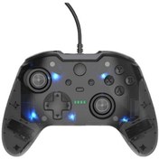 Resim Cbtx Microsoft Xbox One / Pc Xo300 Rgb Aydınlık Kablolu Gamepad Yarı Saydam Siyah Uyumlu 