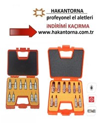 Resim Ht- Rico Lokmalı Torx Bits Takımı- Lokmalı Allen Alyan Takımı Seti 20 Parça 