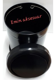 Resim 32Lt Swing Döner Kapaklı Çöp Kovası Siyah 