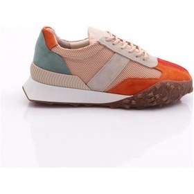 Resim Dgn Kadin Süet Spor Ayakkabi 3501-766-R1840 Turuncu 