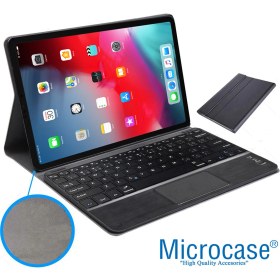 Resim Microcase iPad Pro 11 2018 Bluetooth Touchpad Klavye + Standlı Kılıf - Bkk5 