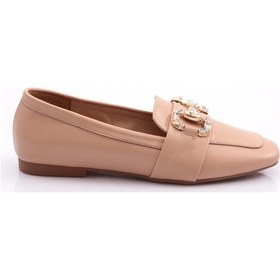 Resim Dgn 5004-23y Kadin Kristal Tokali Loafer 5004-1423-R12632 Ten Rengi 