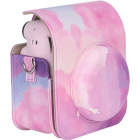 Resim Fujifilm Instax Mini 12 Makine Uyumlu Çok Renkli Deri Kılıf 