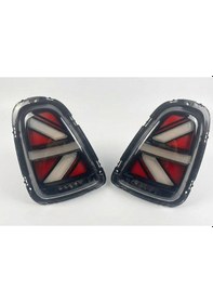 Resim Mini R56 R57 R57 R59 Uyumlu Union Jack Stop Seti Füme 2006-2013 