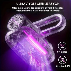 Resim Ne Varsa Şarjlı Uv-C Işınlı 100W Akar Temizleme El Süpürgesi 