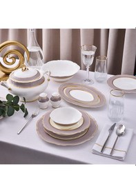 Resim Aryıldız Majestic 60 Parça 12 Kişilik Porselen Yemek Takımı Ar261347 Çok Renkli 