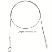 Resim 1pc FlexiClean Çok Amaçlı Uzun Saplı Temizlik Fırçası, 150.11cm Metal & Plastik Boru Temizleyici, Araba, Mutfak, Banyo, Tuvalet, Cam Tavan Pencereleri, Rüzgarlık, Tıkanıklık Giderme Aracı, Elektrik Gerektirmez 
