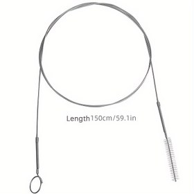 Resim 1pc FlexiClean Çok Amaçlı Uzun Saplı Temizlik Fırçası, 150.11cm Metal & Plastik Boru Temizleyici, Araba, Mutfak, Banyo, Tuvalet, Cam Tavan Pencereleri, Rüzgarlık, Tıkanıklık Giderme Aracı, Elektrik Gerektirmez 