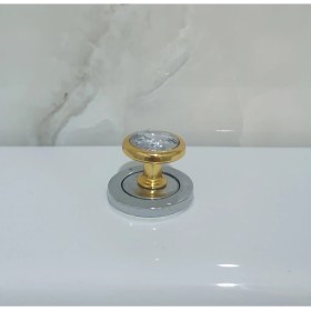 Resim Gold Kristal Taşlı Klozet Basma Buton Düğmesi Kulp, Kalp Klozet Kapağı Kulbu Sifon Tuşu 
