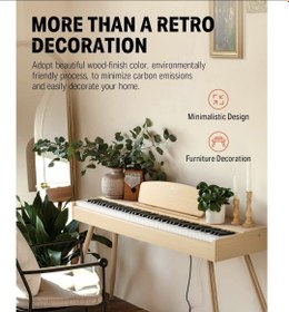 Resim Donner DDP-80 Wooden Style Dijital Piyano (Naturel Wood) 