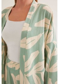 Resim Bigdart Gabria Desenli Kimono Takım Mint 