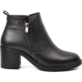 Resim Pierre Cardin PC-52025 Siyah Hakiki Deri Topuklu Kadın Bot 