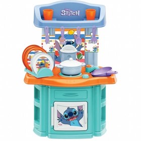 Resim hak-iş oyuncak Dede Stitch 16 Parça Oyuncak Mutfak Seti - Turuncu & Mavi 