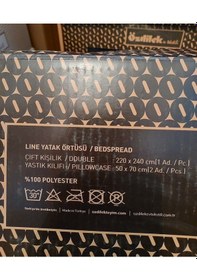 Resim Özdilek Modern Line Çift Kişilik Battaniye Seti 220x240 -piramit Gri 