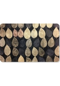 Resim Kopya - Dijital Baskılı Desenli Dekoratif Dış Kapı Önü Ve Iç Mekan Paspası Yıkanabilir Kaymaz Taban Siyah 