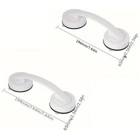 Resim Willowhaven Siyah 2 Adet Yaşlı Ve Engelli Duş Tutacakları Kuvvetli Emişli Tutunma Kolları Siyah 