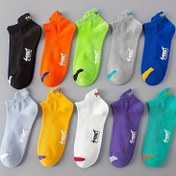 Resim 5'li Erkek Yazlık Ayak Bileği Çorapları - Ter Emici, İnce Düşük Kesim Spor Çorapları Canlı Renklerde, Nefes Alabilen Polyester & Spandex Karışımı, Atletik Aktiviteler İçin İdeal 