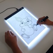 Resim 1 set Led Çizim Kopya Tahtası, 3 Seviye Ayarlanabilir, Boyama Tablet A5/A4/A3 Boyutlu Işık Ped, Kopya Tahtası, Öğrenme Eğitim Yardımcı Araçları 