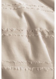 Resim %100 Pamuk Tek Kişilik Saçaklı Nevresim Seti Avola Taş Rengi 