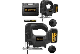 Resim Jetvolt Profesyonel 21V 3.0AH 10 Pilli Metal Şanzıman Dekupaj Testere - Siyah 