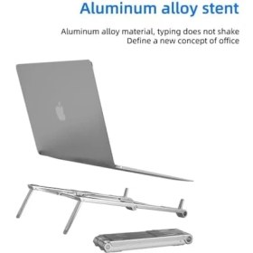 Resim Ayarlanabilir Yüksek Kalite Metal Laptop Dizüstü Stand, Katlanabilir Taşınabilir Laptop, Tablet Telefon Yükseltici Standı Tutucusu, ipad Uyumlu, macbook Uyumlu 