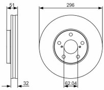 Resim FREN DİSKİ. ÖN. 296 MM / 32-3 MM HAVA KANALLI 